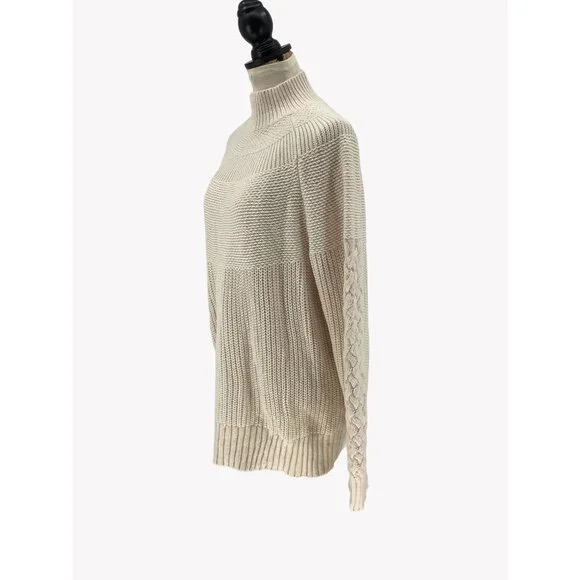 Haven Well Within Womens XXL Cream Mock Neck Sweater  Wool & Cashmere blend - Picture 4 of 6